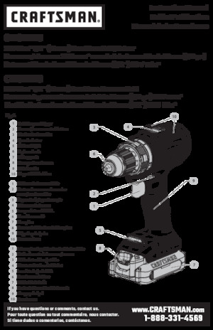 Perceuses et visseuses sans fil Craftsman CMCD726B
