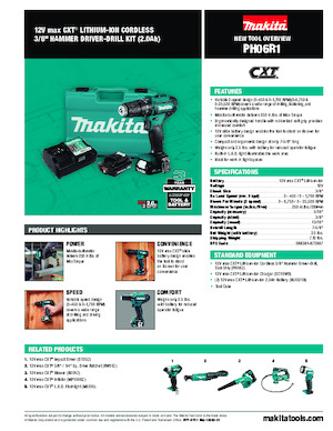 Perceuses et visseuses sans fil Makita PH06R1