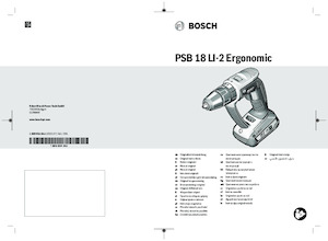 Perceuses et visseuses sans fil Bosch PSB 18 LI-2 Ergonomic
