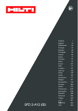 Perceuses et visseuses sans fil Hilti SFD 2-A12