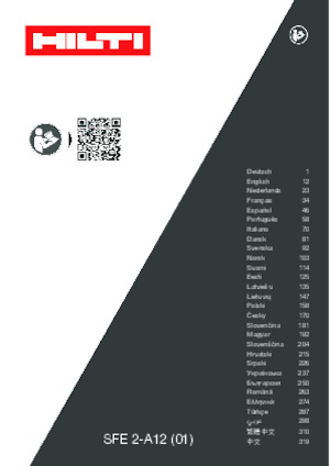 Perceuses et visseuses sans fil Hilti SFE 2-A12