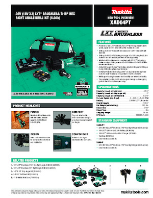 Perceuses et visseuses sans fil Makita XAD04PT