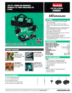 Perceuses et visseuses sans fil Makita XAD05T