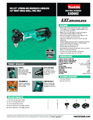 Perceuses et visseuses sans fil Makita XAD05Z