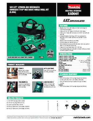 Perceuses et visseuses sans fil Makita XAD06T