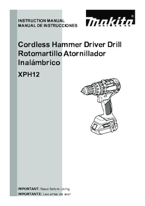 Perceuses et visseuses sans fil Makita XPH12Z