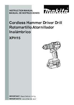 Perceuses et visseuses sans fil Makita XPH15RB