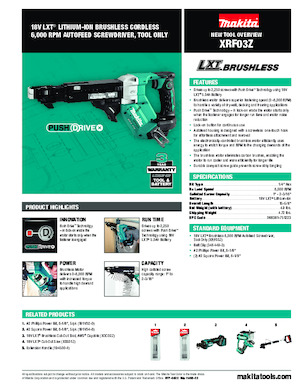 Perceuses et visseuses sans fil Makita XRF03Z