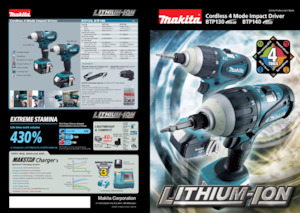 Clés et tournevis à chocs sans fil Makita BTP140 