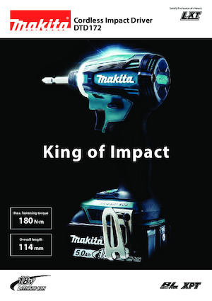 Clés et tournevis à chocs sans fil Makita DTD172