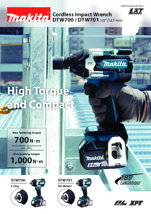 Clés et tournevis à chocs sans fil Makita DTW700 