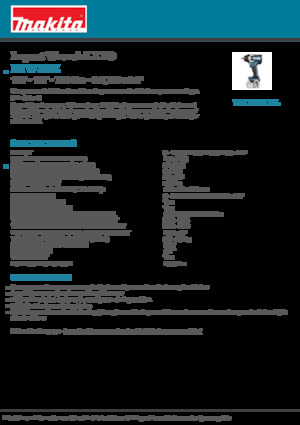 Clés et tournevis à chocs sans fil Makita DTW701Z