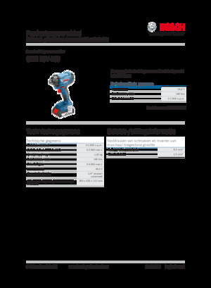 Clés et tournevis à chocs sans fil Bosch GDR 18V-160