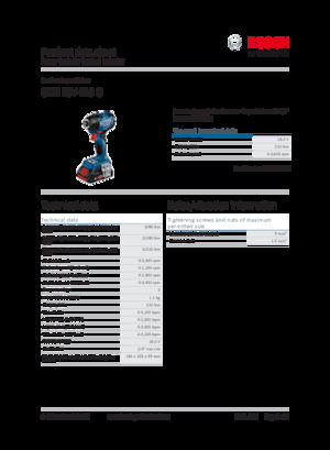 Clés et tournevis à chocs sans fil Bosch GDR 18V-210 C