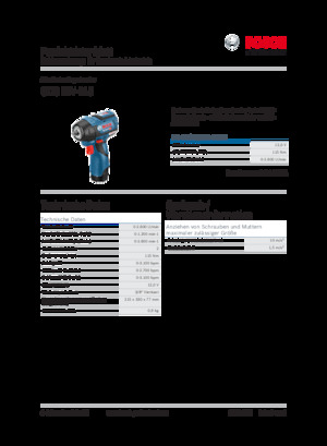 Clés et tournevis à chocs sans fil Bosch GDS 12V-115