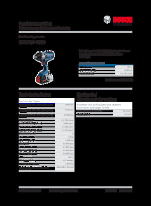 Clés et tournevis à chocs sans fil Bosch GDS 18V-1000