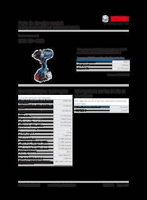 Clés et tournevis à chocs sans fil Bosch GDS 18V-1000