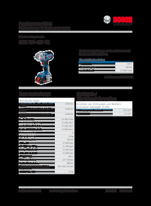 Clés et tournevis à chocs sans fil Bosch GDS 18V-450 HC