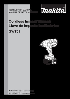 Clés et tournevis à chocs sans fil Makita GWT01D