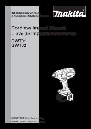 Clés et tournevis à chocs sans fil Makita GWT02Z