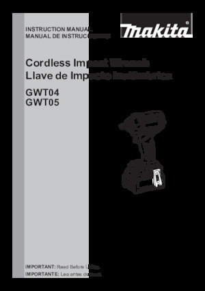 Clés et tournevis à chocs sans fil Makita GWT05D