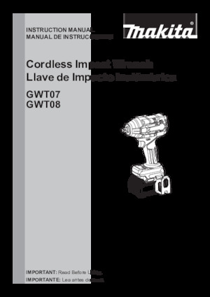 Clés et tournevis à chocs sans fil Makita GWT08Z