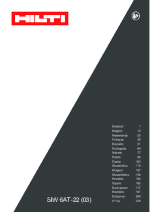 Clés et tournevis à chocs sans fil Hilti SIW 6AT-22
