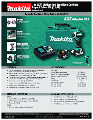 Clés et tournevis à chocs sans fil Makita XDT13T
