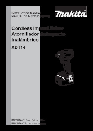 Clés et tournevis à chocs sans fil Makita XDT14Z