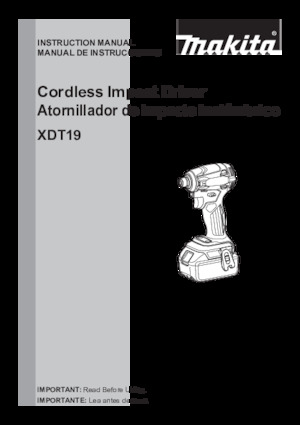 Clés et tournevis à chocs sans fil Makita XDT19Z