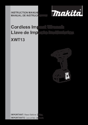 Clés et tournevis à chocs sans fil Makita XWT13ZB