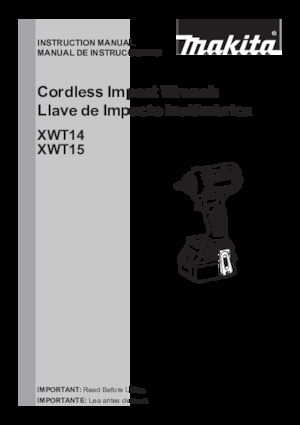 Clés et tournevis à chocs sans fil Makita XWT15T
