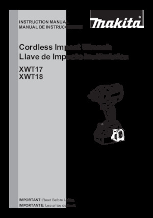 Clés et tournevis à chocs sans fil Makita XWT17T