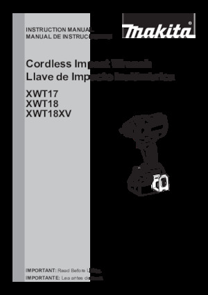 Clés et tournevis à chocs sans fil Makita XWT18XVZ