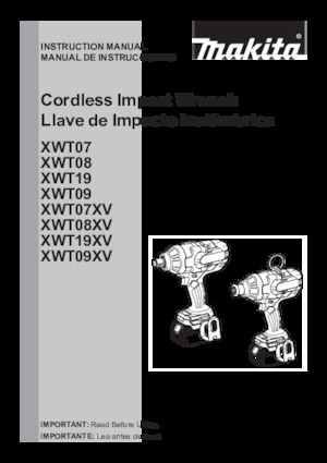 Clés et tournevis à chocs sans fil Makita XWT19Z