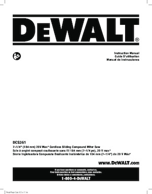 Scies à onglets sans fil DEWALT DCS361M1
