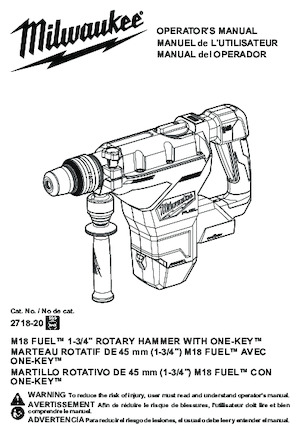 Marteaux rotatifs sans fil SDS Milwaukee 2718-20