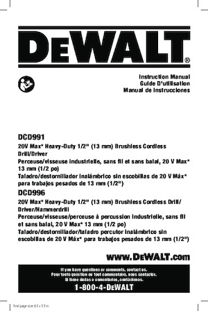 Marteaux rotatifs sans fil SDS DEWALT DCD996P2