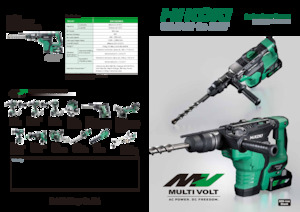 Marteaux rotatifs sans fil SDS HiKOKI DH36DMA