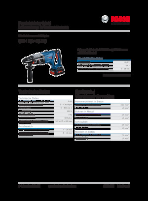 Marteaux rotatifs sans fil SDS Bosch GBH 18V-28 DC
