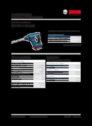 Marteaux rotatifs sans fil SDS Bosch GBH 18V-LI Compact