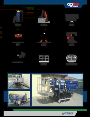 Nacelles à bras articulés sur chenilles CELA DT 15 Spyder