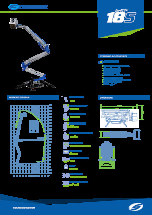 Nacelles à bras articulés sur chenilles Socage Raptor 18 S