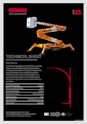 Nacelles à bras articulés sur chenilles CMC i23