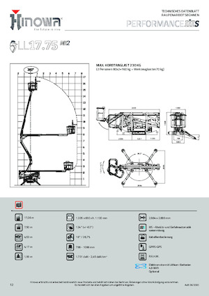Nacelles à bras articulés sur chenilles Hinowa Lightlift 17.75 Performance IIIS MK3
