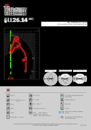 Nacelles à bras articulés sur chenilles Hinowa Lightlift 26.14 Performance IIIS MK3
