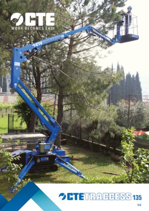 Nacelles à bras articulés sur chenilles CTE Traccess 135