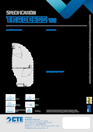 Nacelles à bras articulés sur chenilles CTE Traccess 170 E