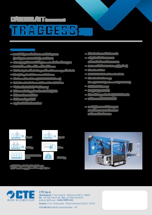 Nacelles à bras articulés sur chenilles CTE Traccess 200