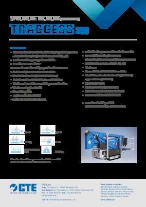 Nacelles à bras articulés sur chenilles CTE Traccess 200